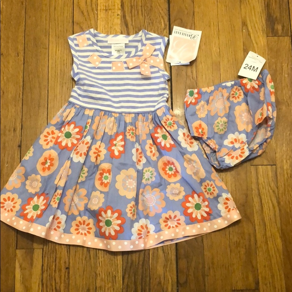 Bonnie Baby Spring Dress and Bloomers Size 24 M